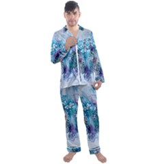 Sea Anemone  Men s Long Sleeve Satin Pyjamas Set by CKArtCreations