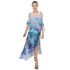 Sea Anemone  Maxi Chiffon Cover Up Dress