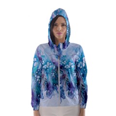 Sea Anemone  Women s Hooded Windbreaker