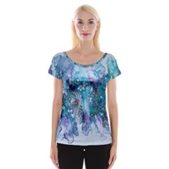 Sea Anemone  Cap Sleeve Top