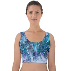 Sea Anemone  Velvet Crop Top