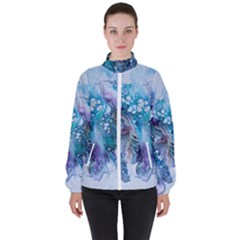 Sea Anemone  Women s High Neck Windbreaker by CKArtCreations