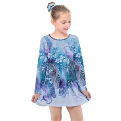 Sea Anemone  Kids  Long Sleeve Dress