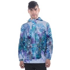 Sea Anemone  Men s Front Pocket Pullover Windbreaker