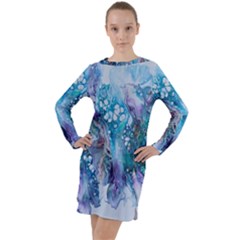 Sea Anemone  Long Sleeve Hoodie Dress