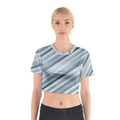 Modern Stripes Print Cotton Crop Top by dflcprintsclothing