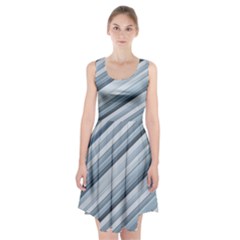 Modern Stripes Print Racerback Midi Dress