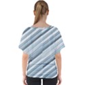 Modern Stripes Print V-Neck Dolman Drape Top View2