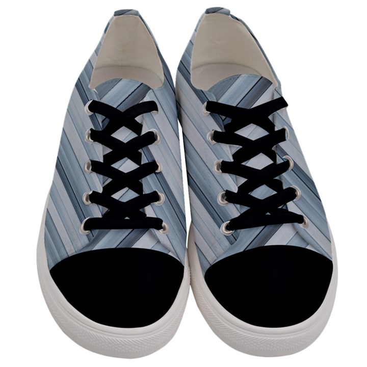 Modern Stripes Print Men s Low Top Canvas Sneakers