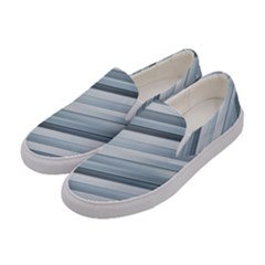 Modern Stripes Print Women s Canvas Slip Ons by dflcprintsclothing