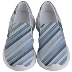 Modern Stripes Print Kids Lightweight Slip Ons by dflcprintsclothing