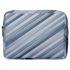 Modern Stripes Print Make Up Pouch (large) by dflcprintsclothing