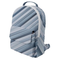 Modern Stripes Print Flap Pocket Backpack (small) by dflcprintsclothing