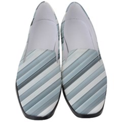 Modern Stripes Print Women s Classic Loafer Heels by dflcprintsclothing