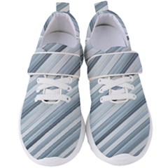 Modern Stripes Print Women s Velcro Strap Shoes by dflcprintsclothing