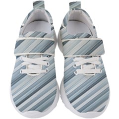 Modern Stripes Print Kids  Velcro Strap Shoes by dflcprintsclothing