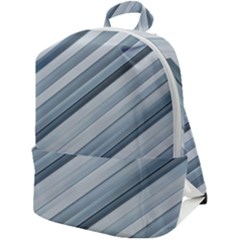 Modern Stripes Print Zip Up Backpack