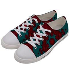 Cherry-blossom Mandala Of Sakura Branches Women s Low Top Canvas Sneakers by pepitasart