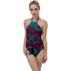 Cherry-blossom Mandala Of Sakura Branches Go With The Flow One Piece Swimsuit by pepitasart