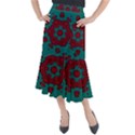 Cherry-blossom Mandala Of Sakura Branches Midi Mermaid Skirt View1