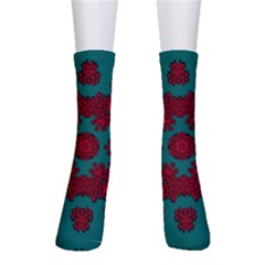 Cherry-blossom Mandala Of Sakura Branches Men s Crew Socks by pepitasart