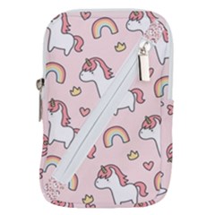 Cute-unicorn-rainbow-seamless-pattern-background Belt Pouch Bag (large) by Vaneshart