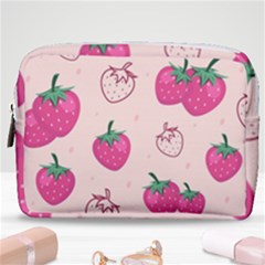 Seamless-strawberry-fruit-pattern-background Make Up Pouch (medium) by Vaneshart