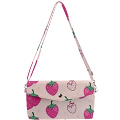 Seamless-strawberry-fruit-pattern-background Removable Strap Clutch Bag by Vaneshart