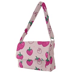 Seamless-strawberry-fruit-pattern-background Full Print Messenger Bag (l)