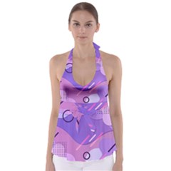 Colorful-abstract-wallpaper-theme Babydoll Tankini Top by Vaneshart