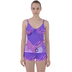 Colorful-abstract-wallpaper-theme Tie Front Two Piece Tankini by Vaneshart