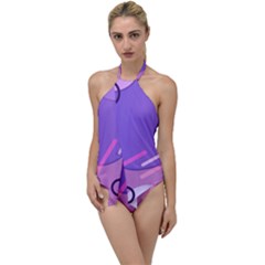 Colorful-abstract-wallpaper-theme Go With The Flow One Piece Swimsuit by Vaneshart