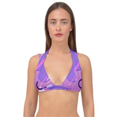 Colorful-abstract-wallpaper-theme Double Strap Halter Bikini Top by Vaneshart