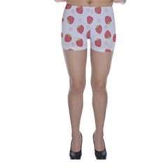 Strawberries-pattern-design Skinny Shorts by Vaneshart