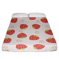 Strawberries-pattern-design Fitted Sheet (california King Size) by Vaneshart