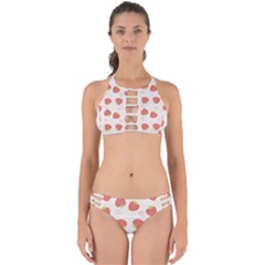 Strawberries-pattern-design Perfectly Cut Out Bikini Set by Vaneshart