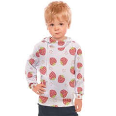 Strawberries-pattern-design Kids  Hooded Pullover