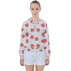 Strawberries-pattern-design Women s Tie Up Sweat