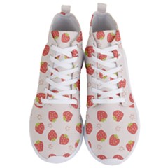 Strawberries-pattern-design Men s Lightweight High Top Sneakers