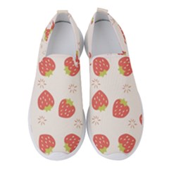 Strawberries-pattern-design Women s Slip On Sneakers by Vaneshart