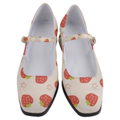 Strawberries-pattern-design Women s Mary Jane Shoes