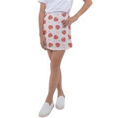 Strawberries-pattern-design Kids  Tennis Skirt by Vaneshart