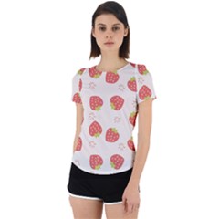 Strawberries-pattern-design Back Cut Out Sport Tee