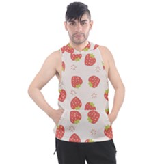 Strawberries-pattern-design Men s Sleeveless Hoodie