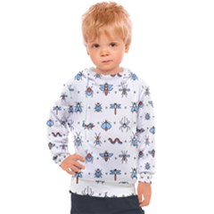 Insects-icons-square-seamless-pattern Kids  Hooded Pullover by Vaneshart