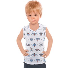 Insects-icons-square-seamless-pattern Kids  Sport Tank Top