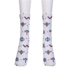 Insects-icons-square-seamless-pattern Men s Crew Socks