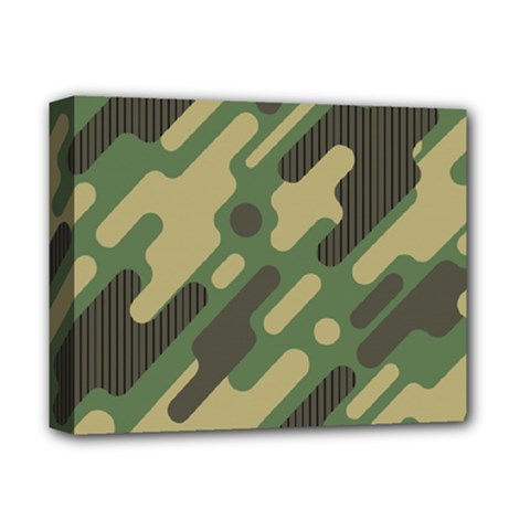 Camouflage-pattern-background Deluxe Canvas 14  X 11  (stretched) by Vaneshart