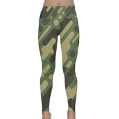 Camouflage-pattern-background Lightweight Velour Classic Yoga Leggings by Vaneshart