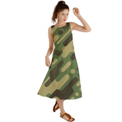 Camouflage-pattern-background Summer Maxi Dress by Vaneshart